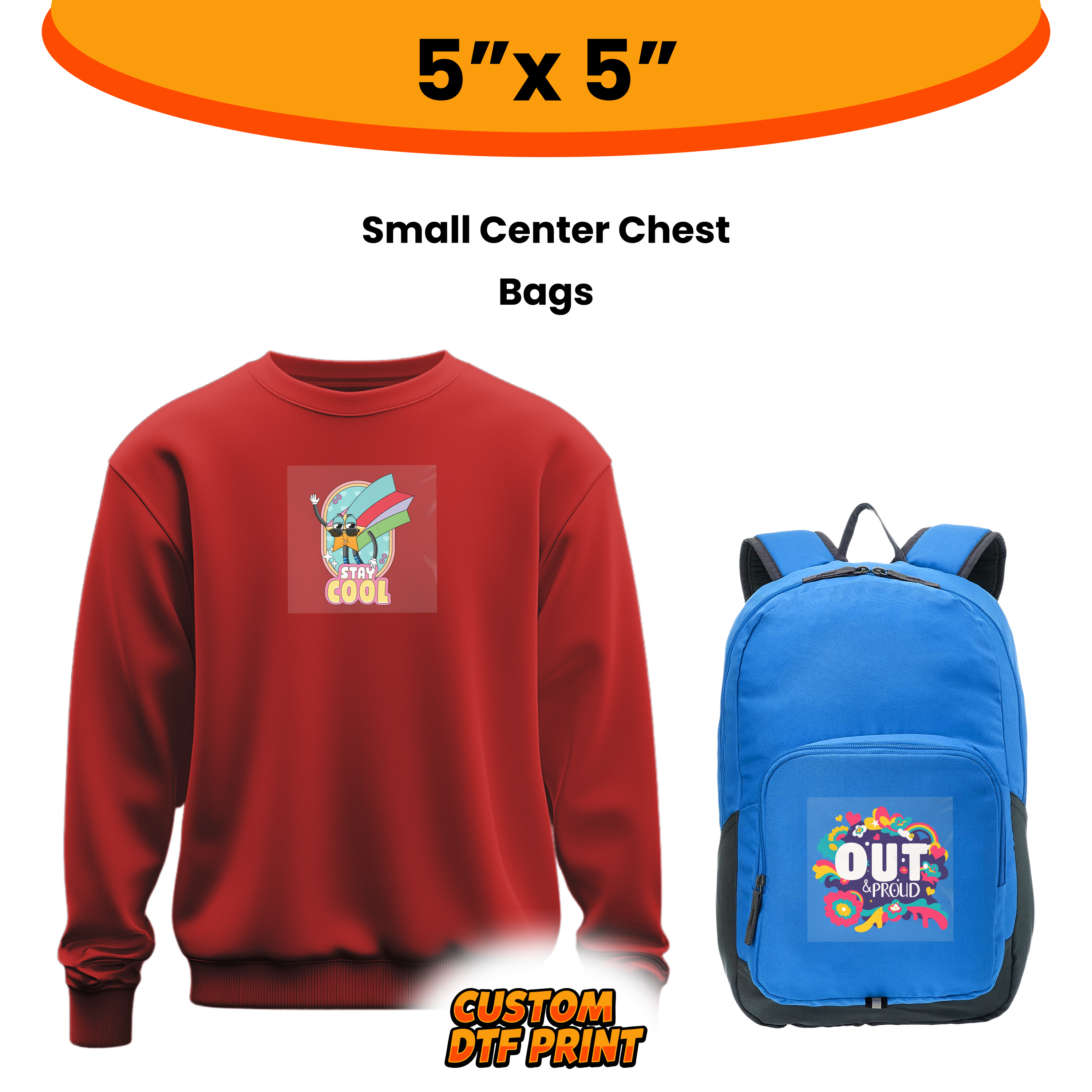 Custom DTF Transfer By Size