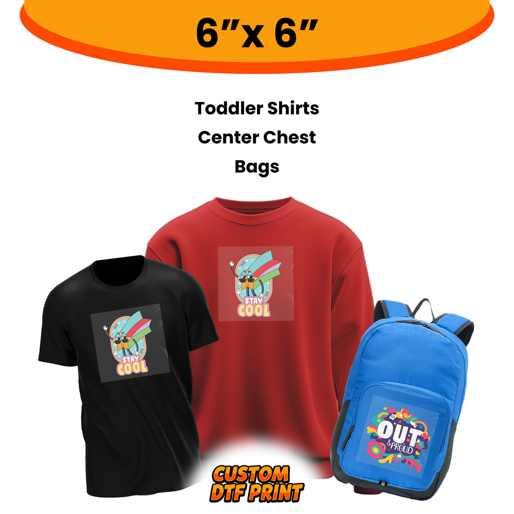 Custom DTF Transfer By Size