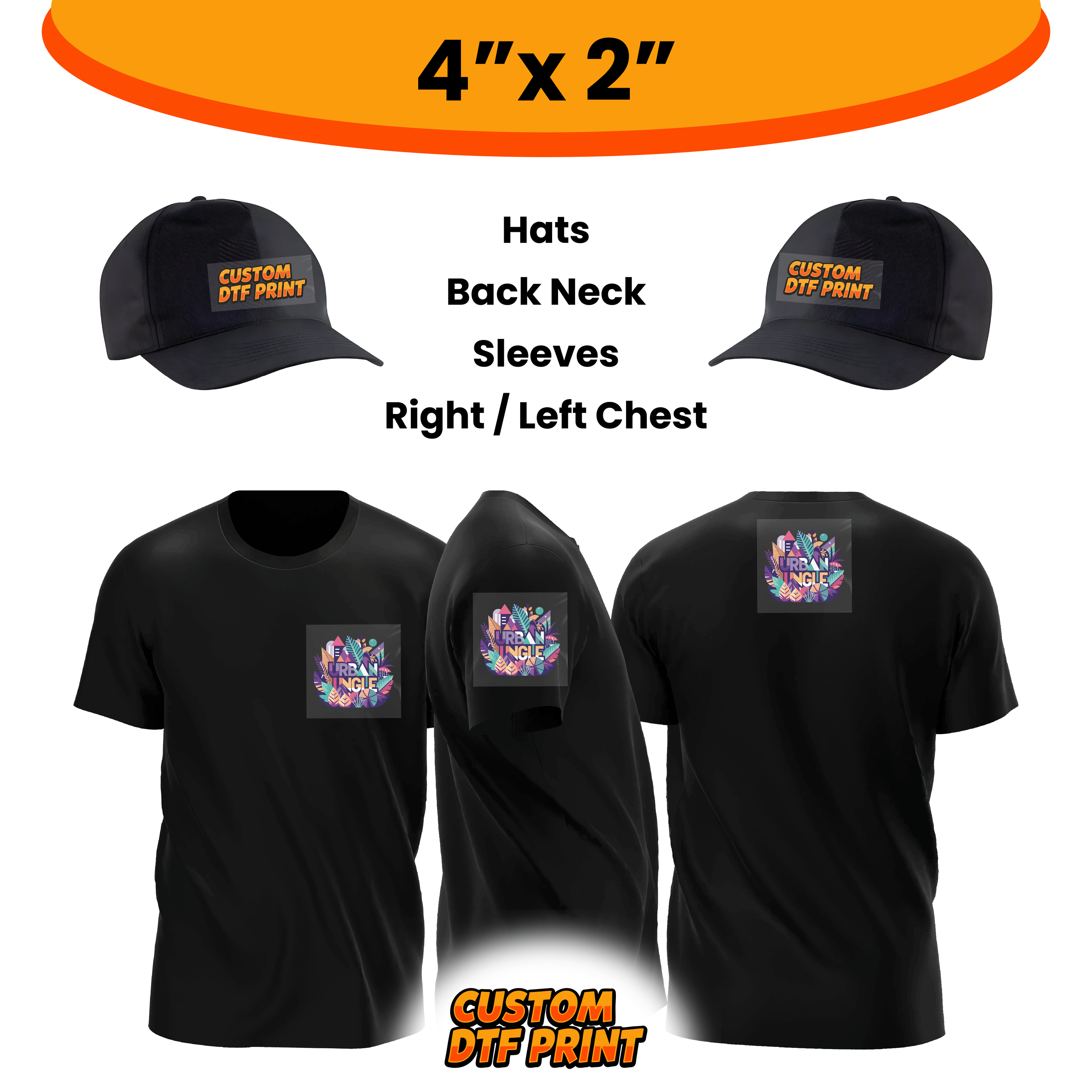 Custom DTF Transfer By Size