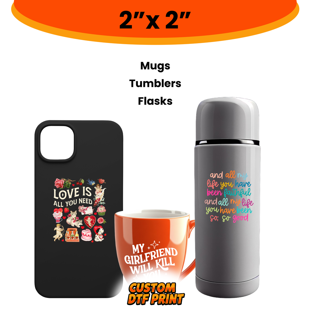 Custom UV DTF Transfer By Size